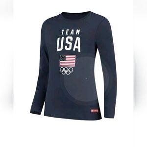 Team USA Olympics Long Sleeve Shirt 🇺🇸 | NWT Navy Graphic Tee Size L